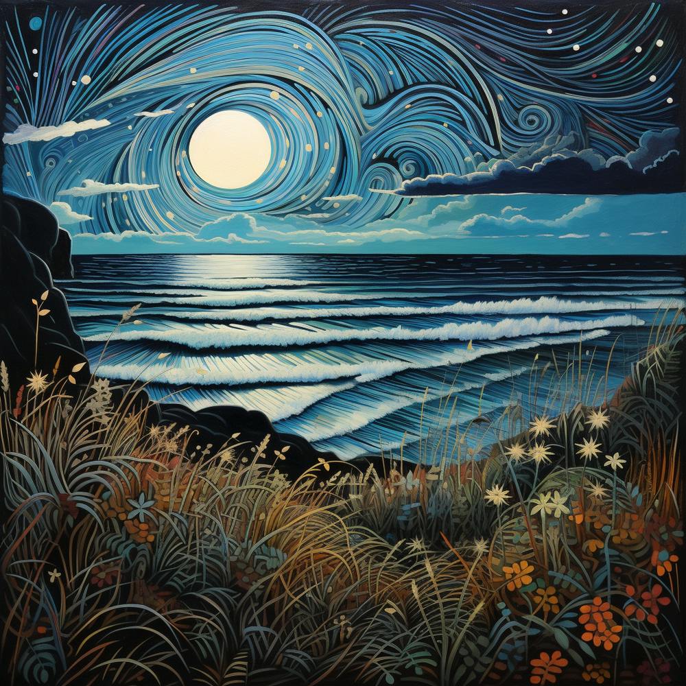 Moonlight On The Beach