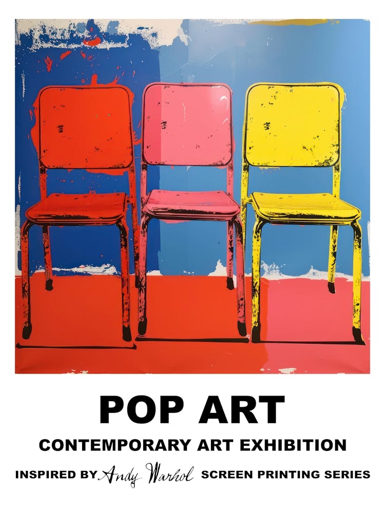 Poster Chairs Pop Art 4