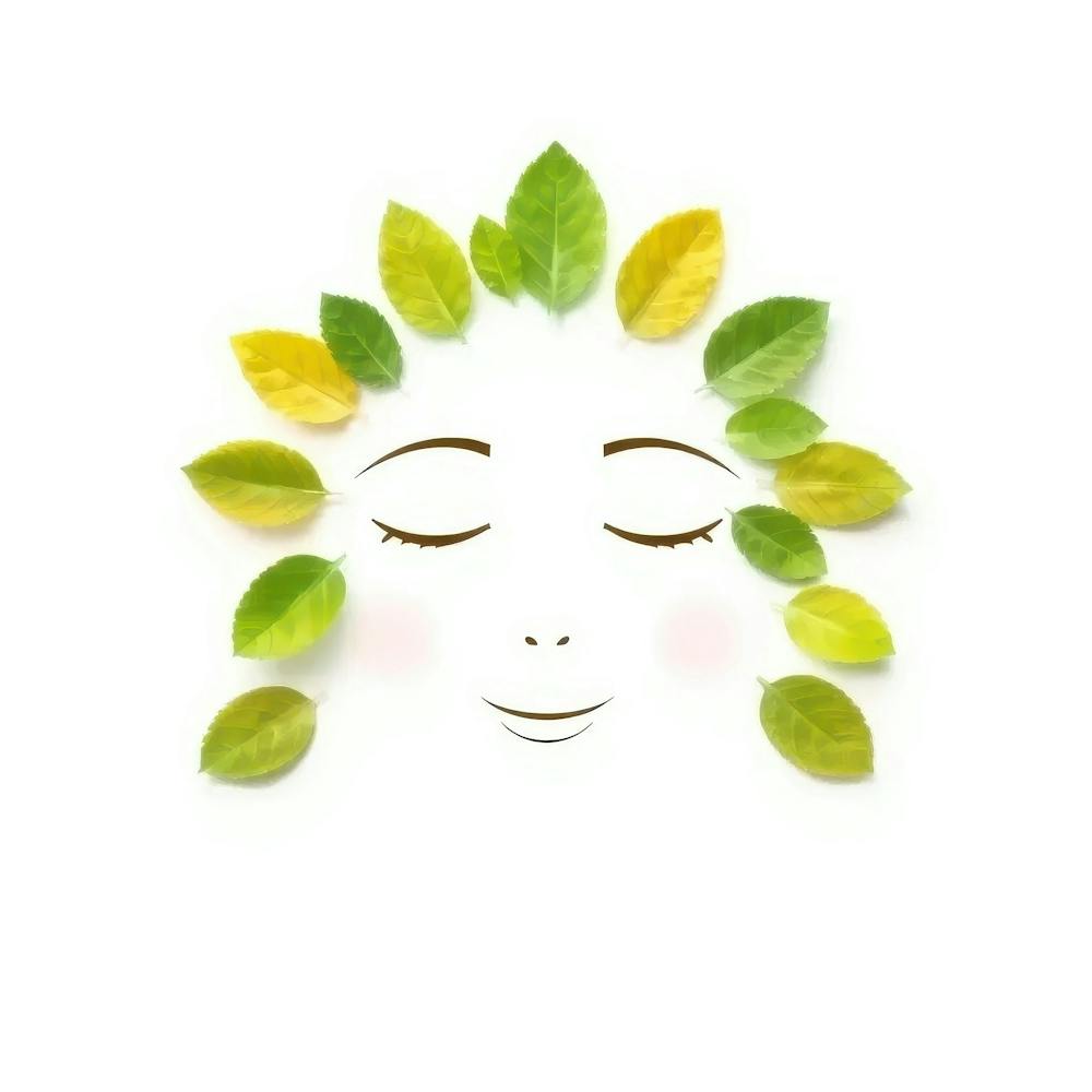 Woman'S Face Made Of Leaves