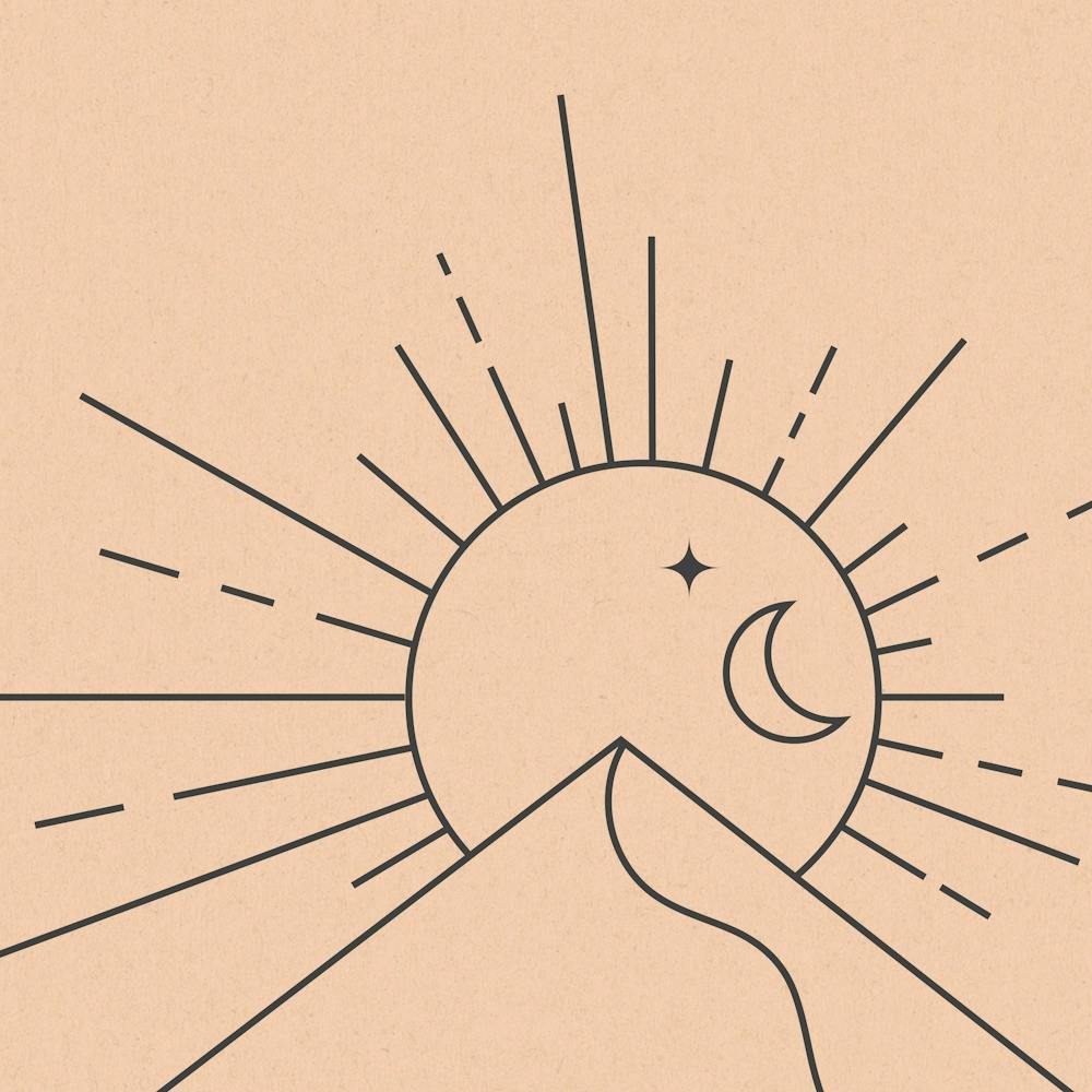 Minimal Sunburst Sunset