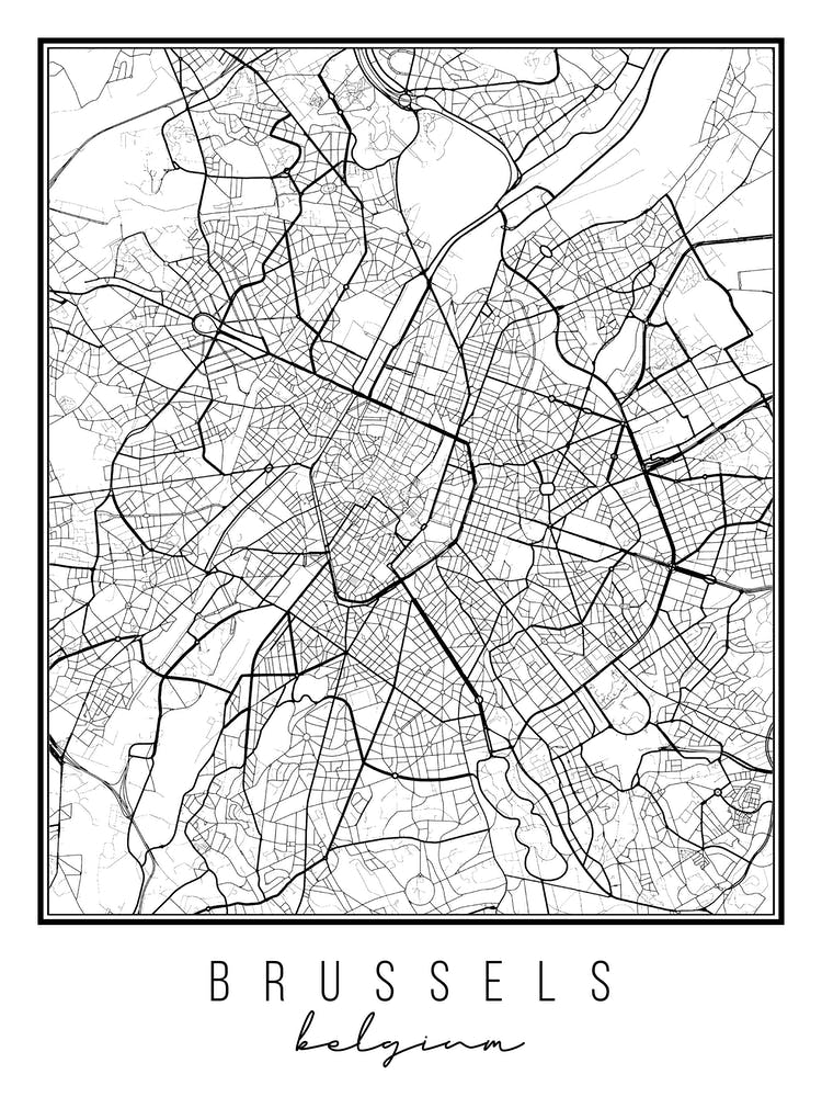 Brussels Belgium Street Map