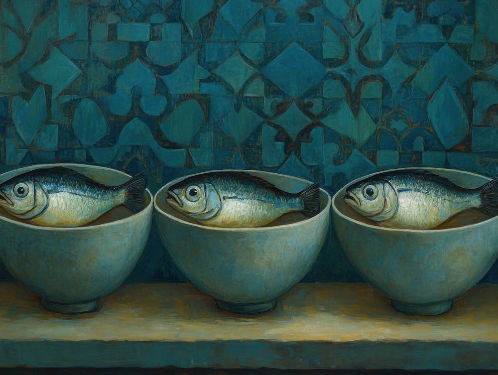 Three Fish In Bowls