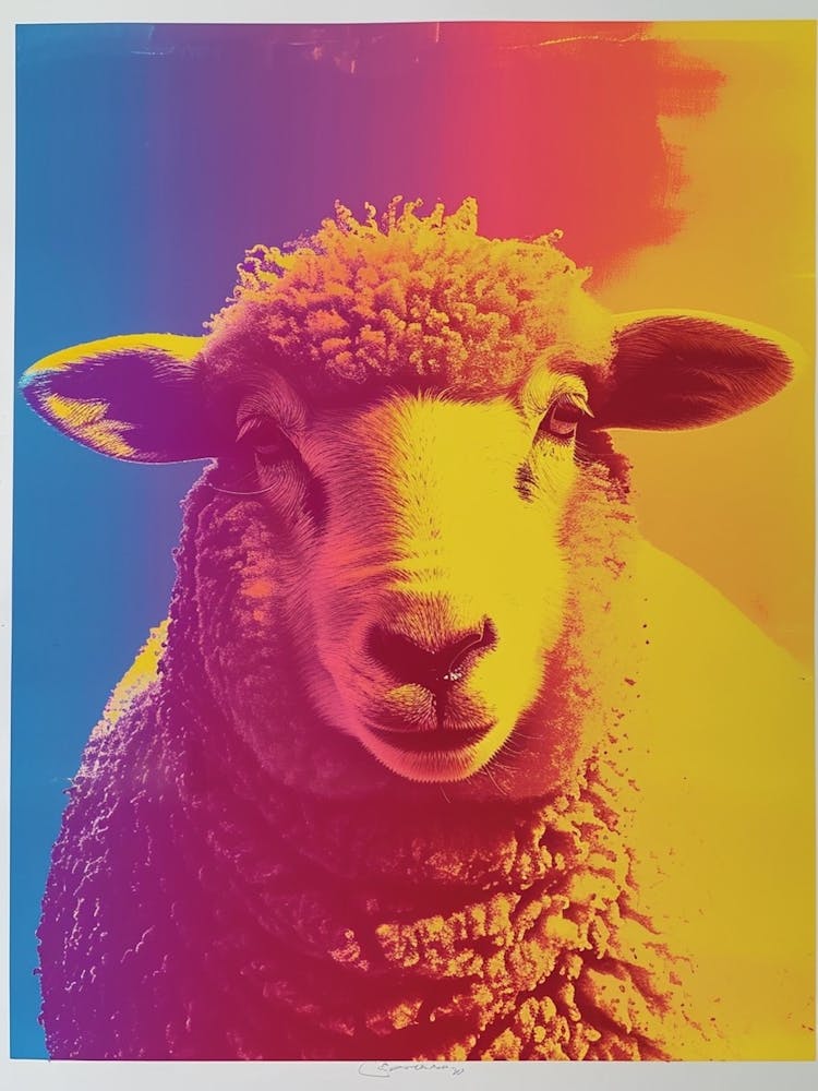 Polaroid Sheep Portrait 2