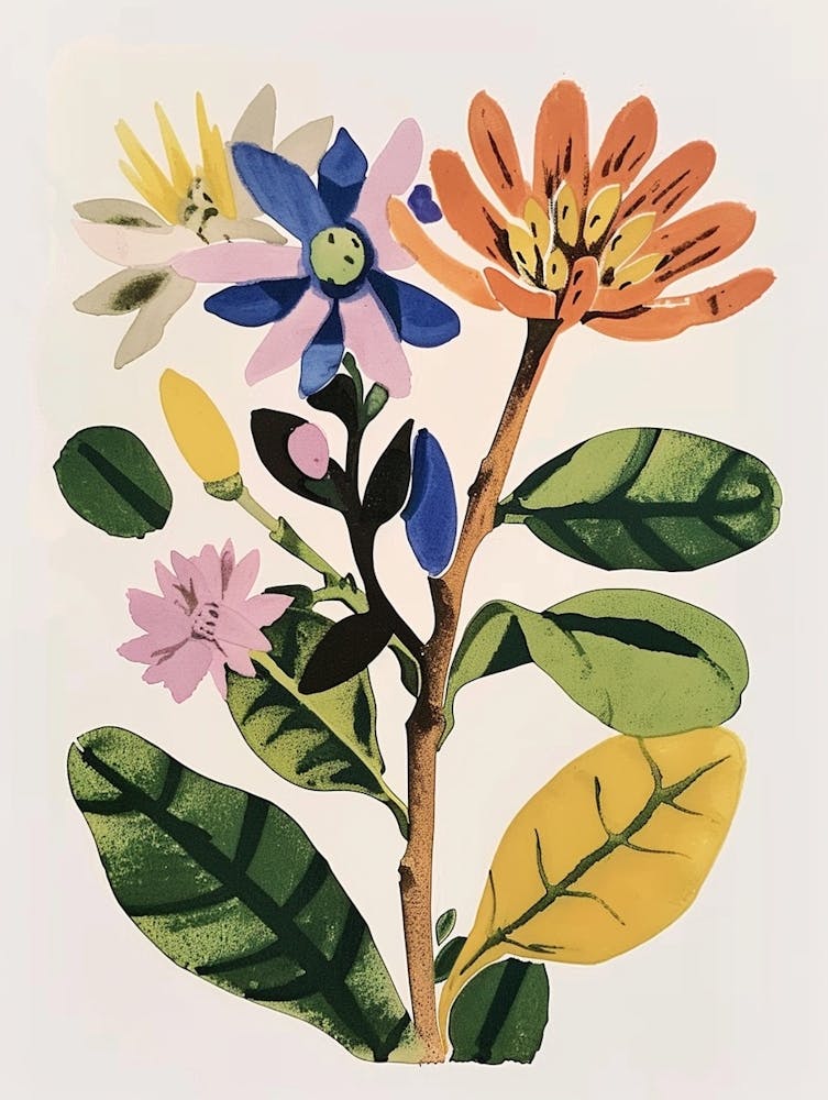 Painted Florals Bergamot 2