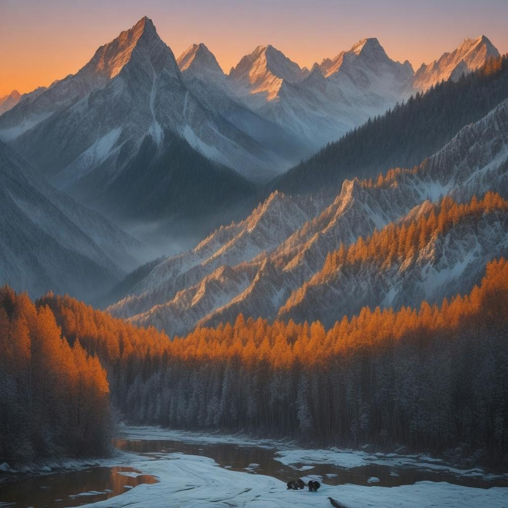 Dreamshaper V7 In This Harmonious Convergence Of Mountains For 0