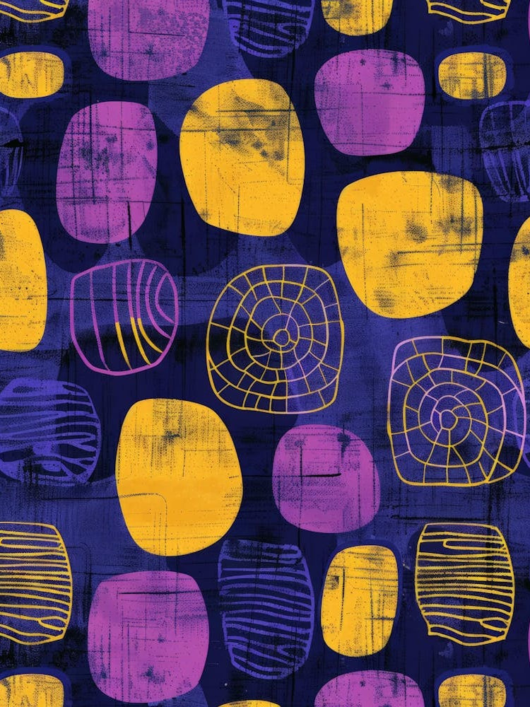 Purple And Yellow Abstract Pattern