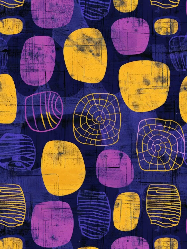 Purple And Yellow Abstract Pattern