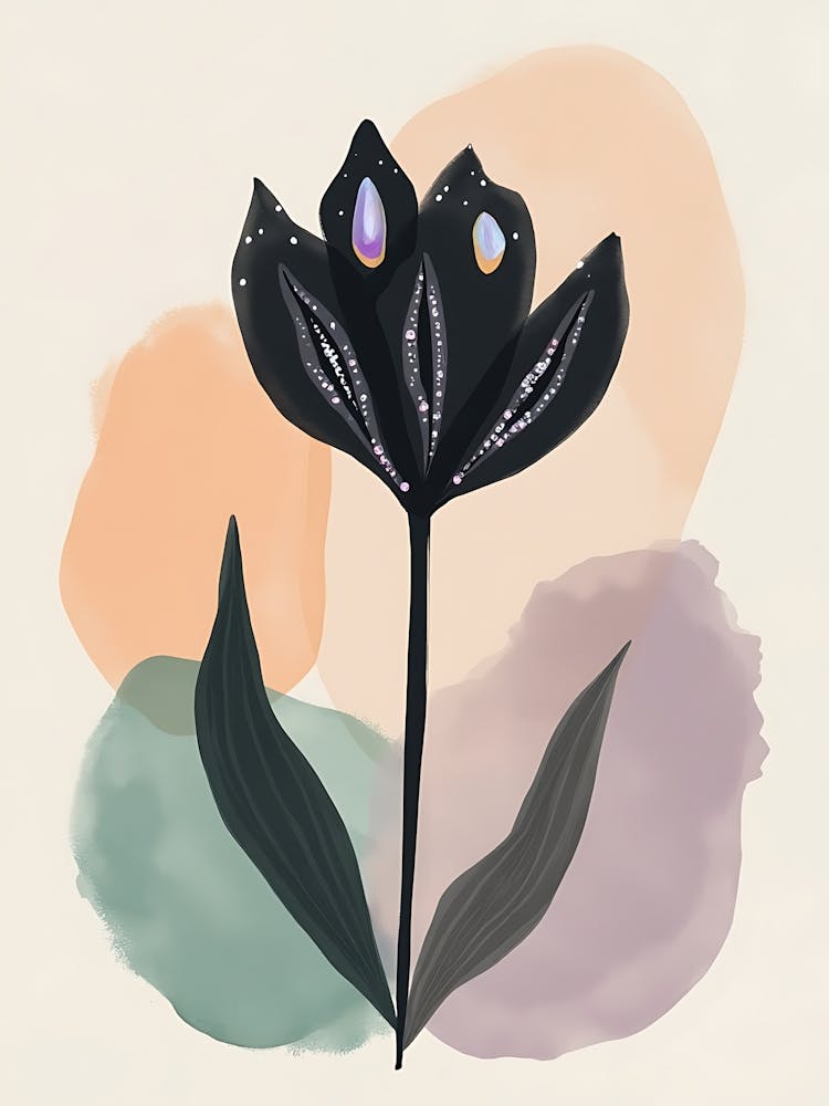 Minimalist Petal Design in Warm Taupe