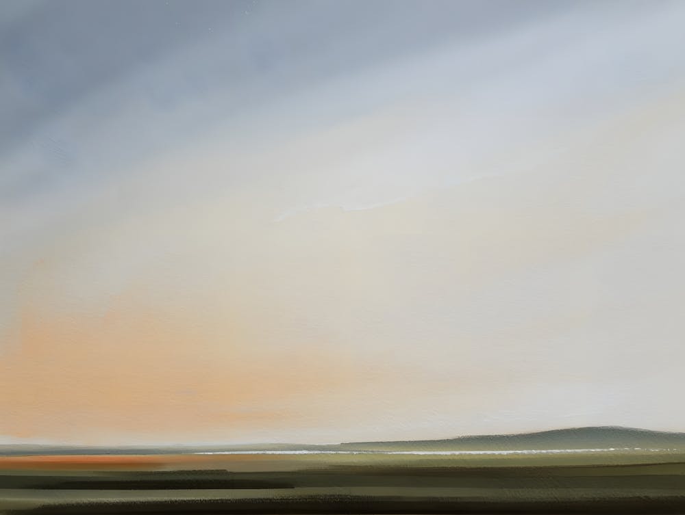 Endless Horizon – A Tranquil Landscape at Dusk