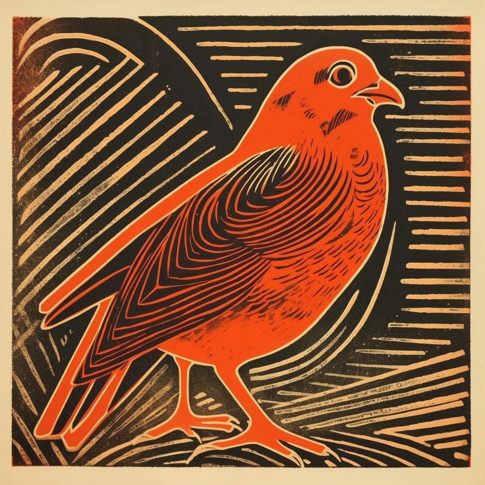 Retro Bird Lithograph Partridge 3