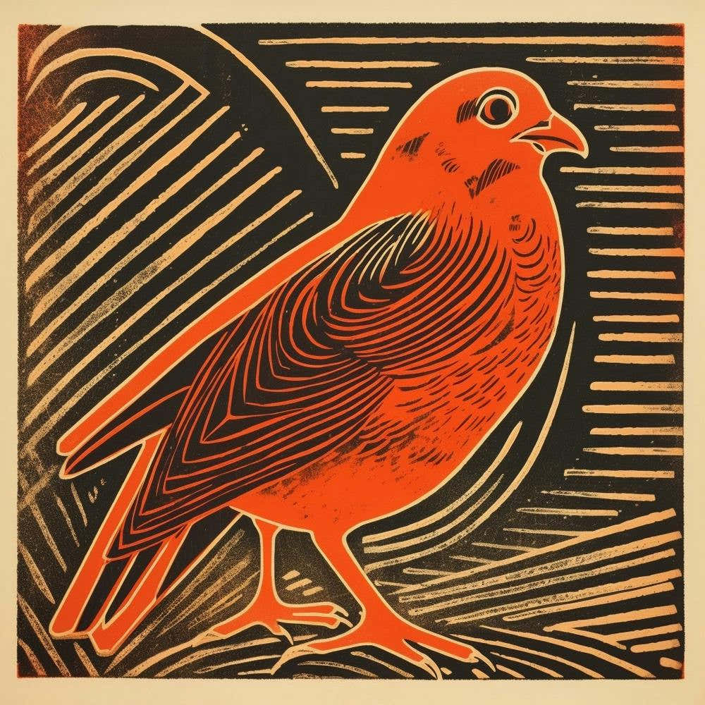 Retro Bird Lithograph Partridge 3