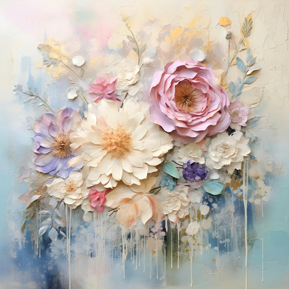 Vintage Pastel Flowers 14