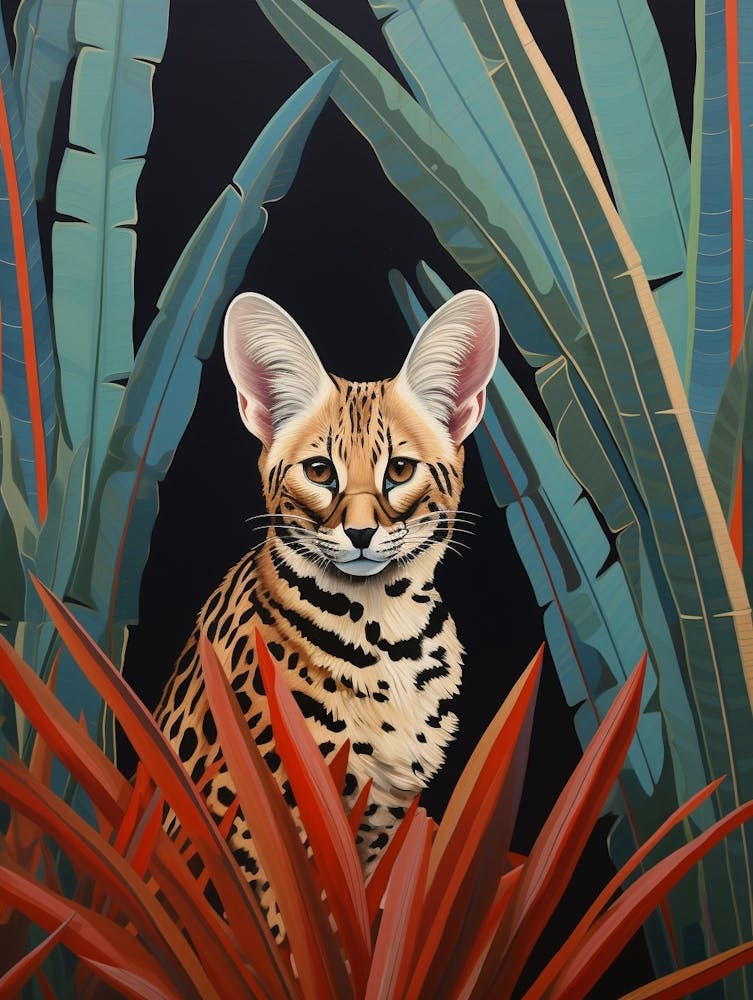 Serval 1 Tropical Animal Portrait