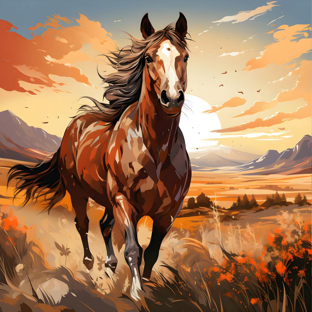 Golden Gallop Chasing Sunlight