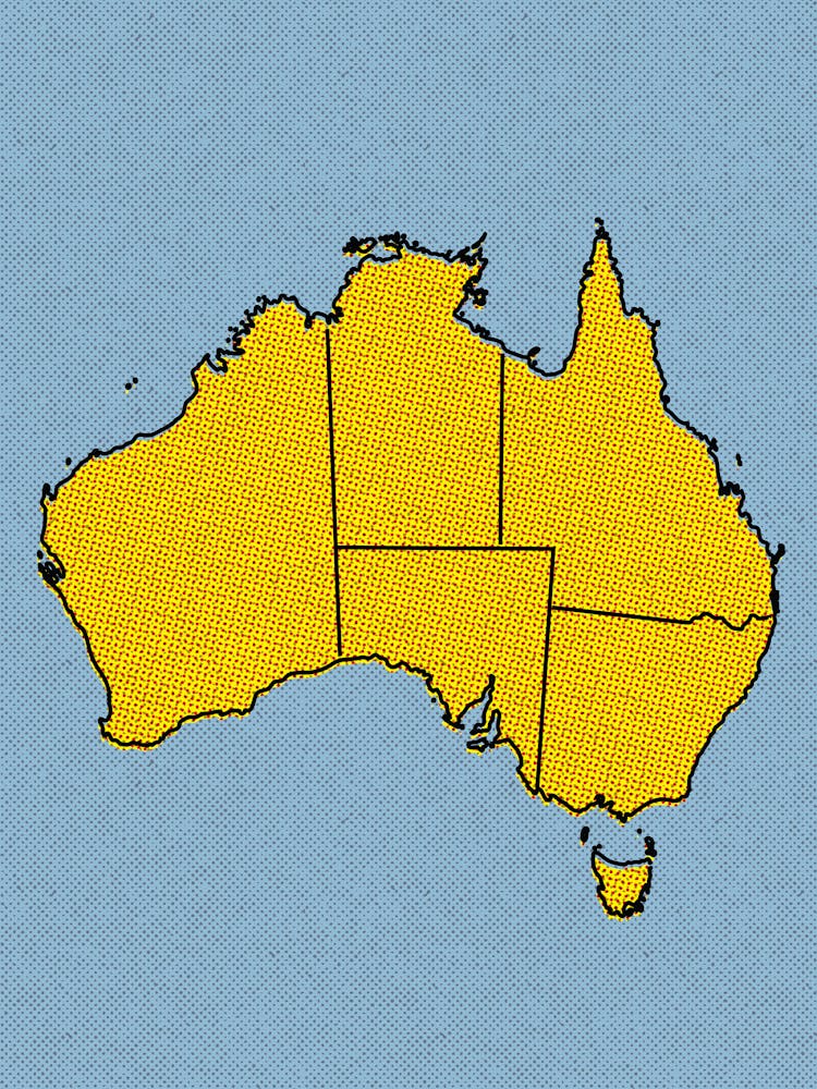 Vintage Australia Map