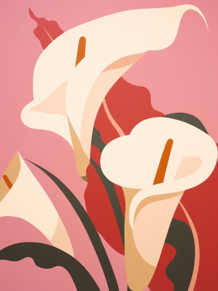 Calla Lilies Flower Big Bold Illustration 2