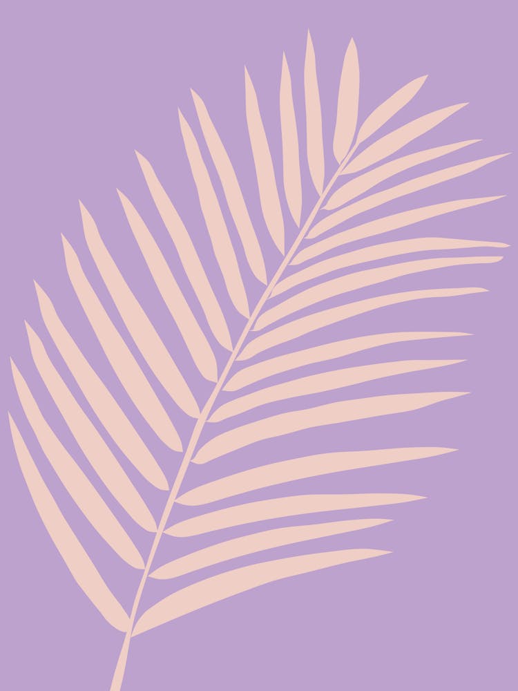 Tropical Palm Leaf Purple