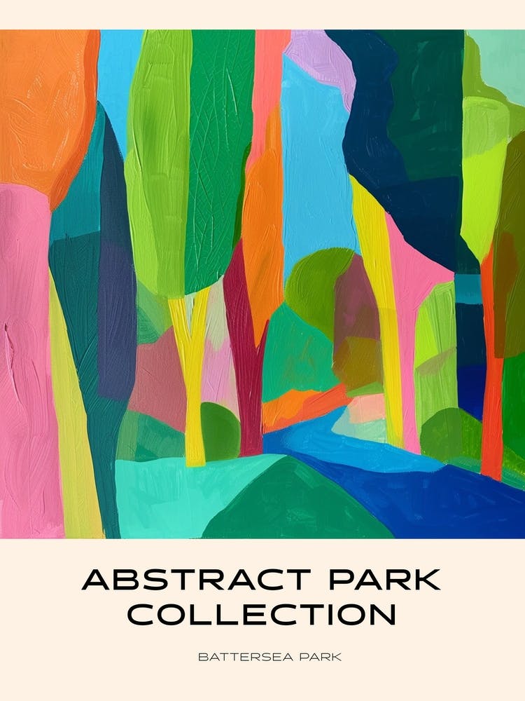Abstract Park Collection Poster Battersea Park London 1