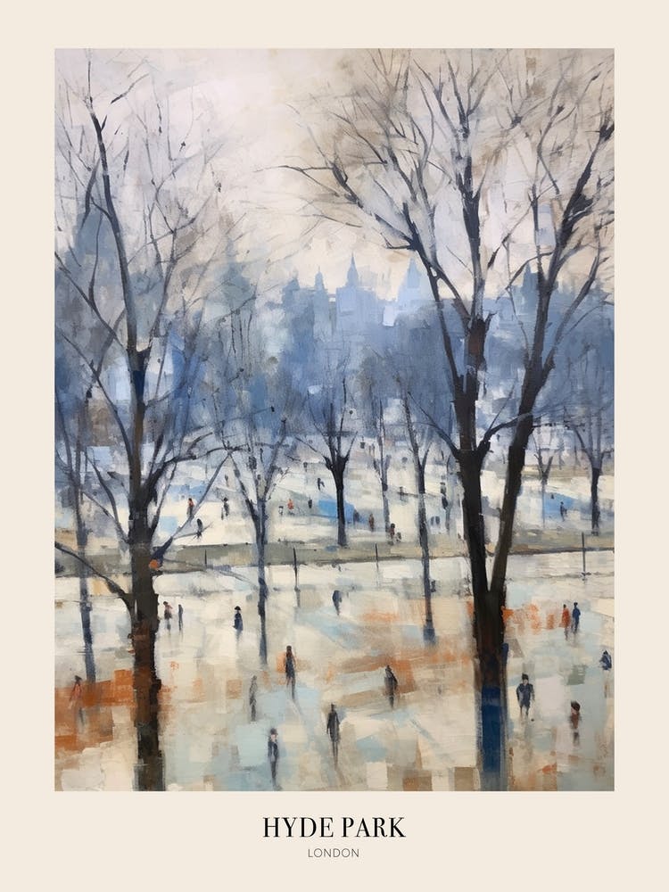 Winter City Park Poster Hyde Park London 1