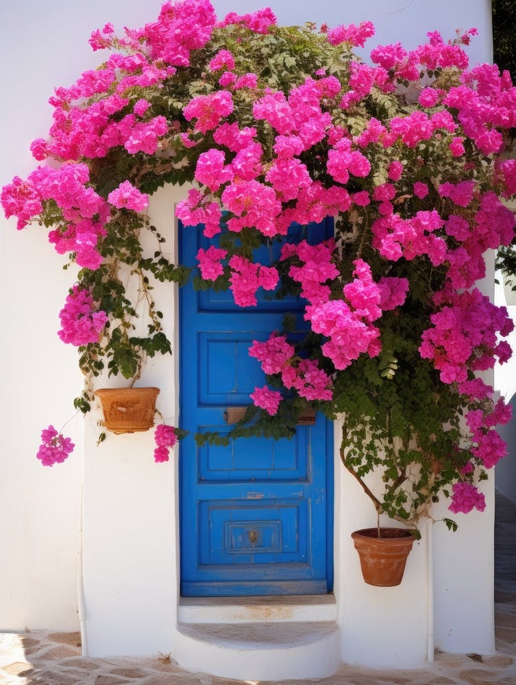 Pink Bougainvillea Door 1