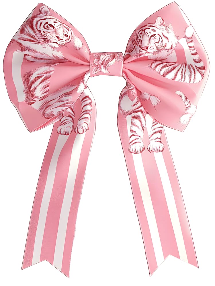 Pink Tiger Hair Bow
