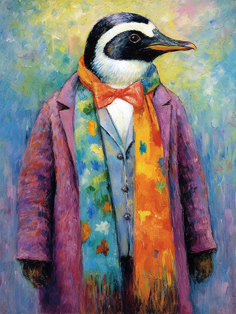 Pingouin à la Mode En Costume