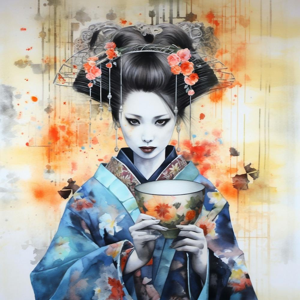 Alcohol Ink Geisha 2