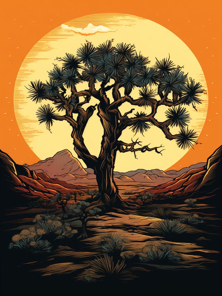 Typical Joshua Tree In Gold And Black (3)