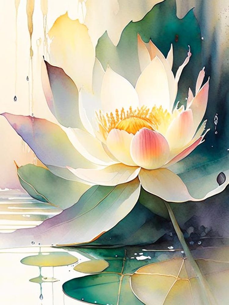 Giant Lotus Storybook Watercolour 3