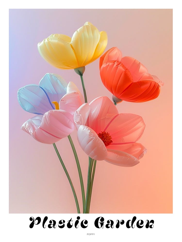 Dreamy Inflatable Flowers Poster Poppy 1