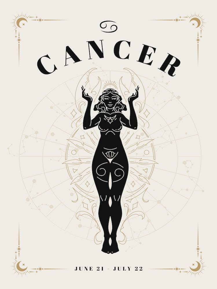 Cancer Zodiac Celestial Woman