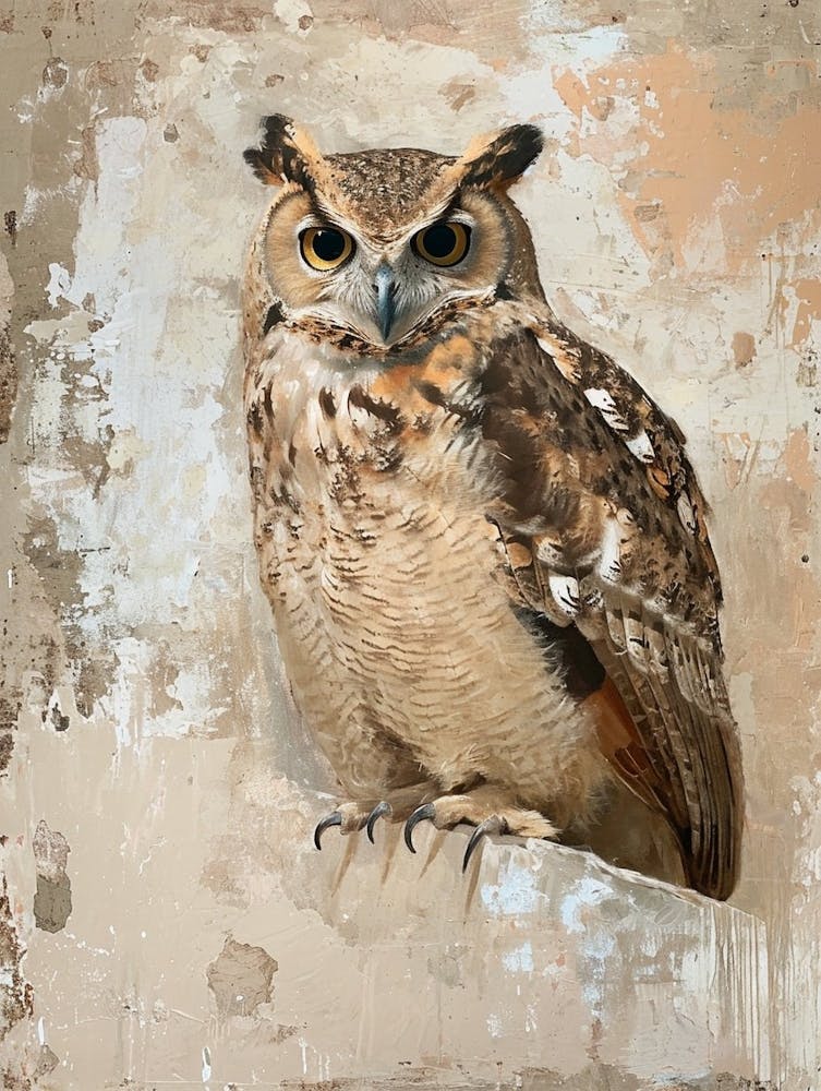 Philipine Eagle Owl Painting 3