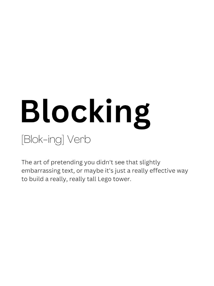 Blocking Definition Meaning