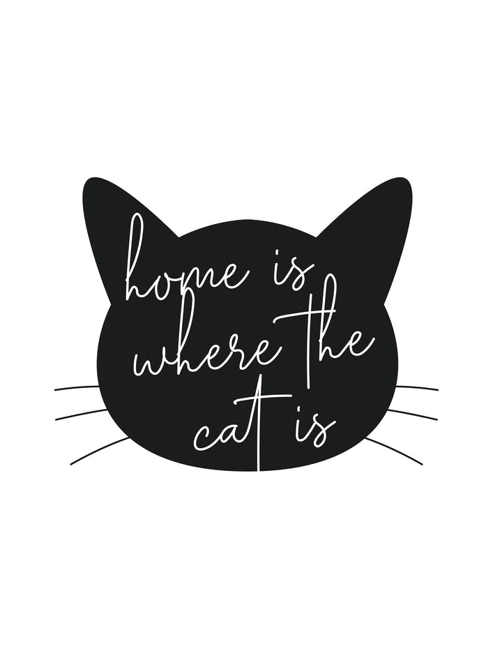 Home Is Where The Cat Is Silhouette