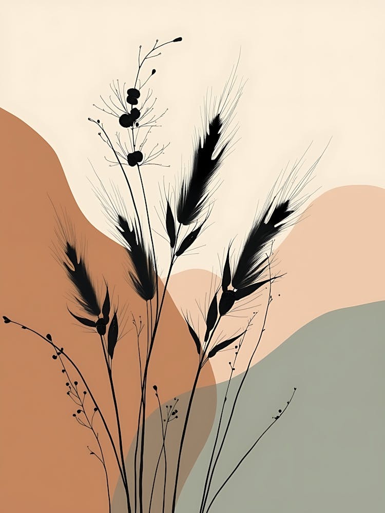Fleurs Sauvages Éthérées dans une Palette Neutre