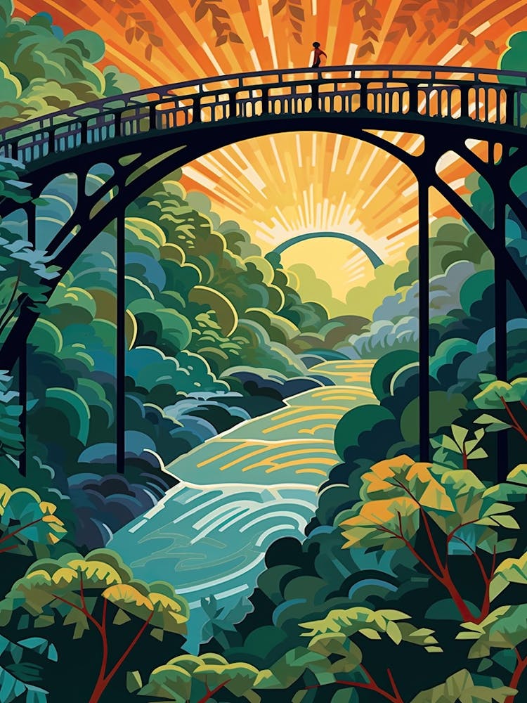 New River Gorge Bridge, West Virgina Colourful 3
