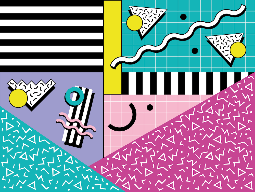 Memphis Pattern Retro Vaporwave 80s Vintage 90s Synthwave Artwork