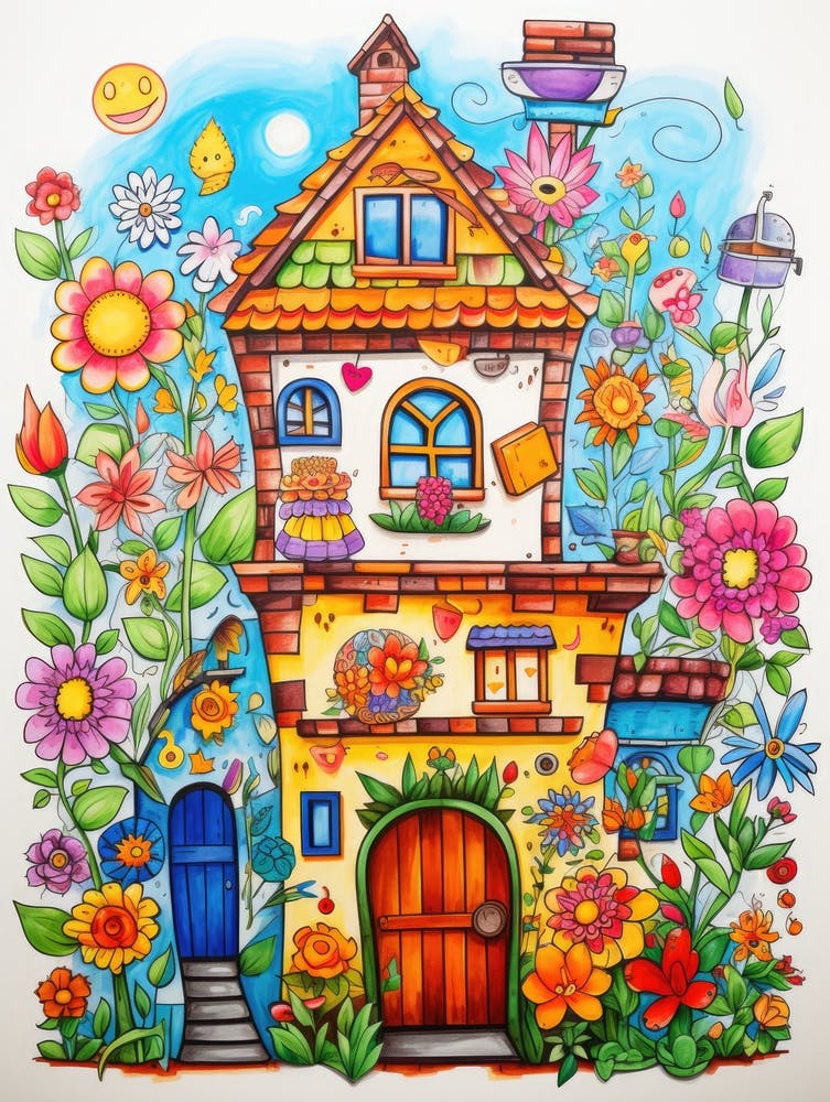 Maison avec Fleurs 1