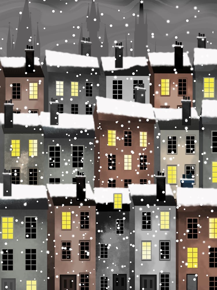 City in Snow