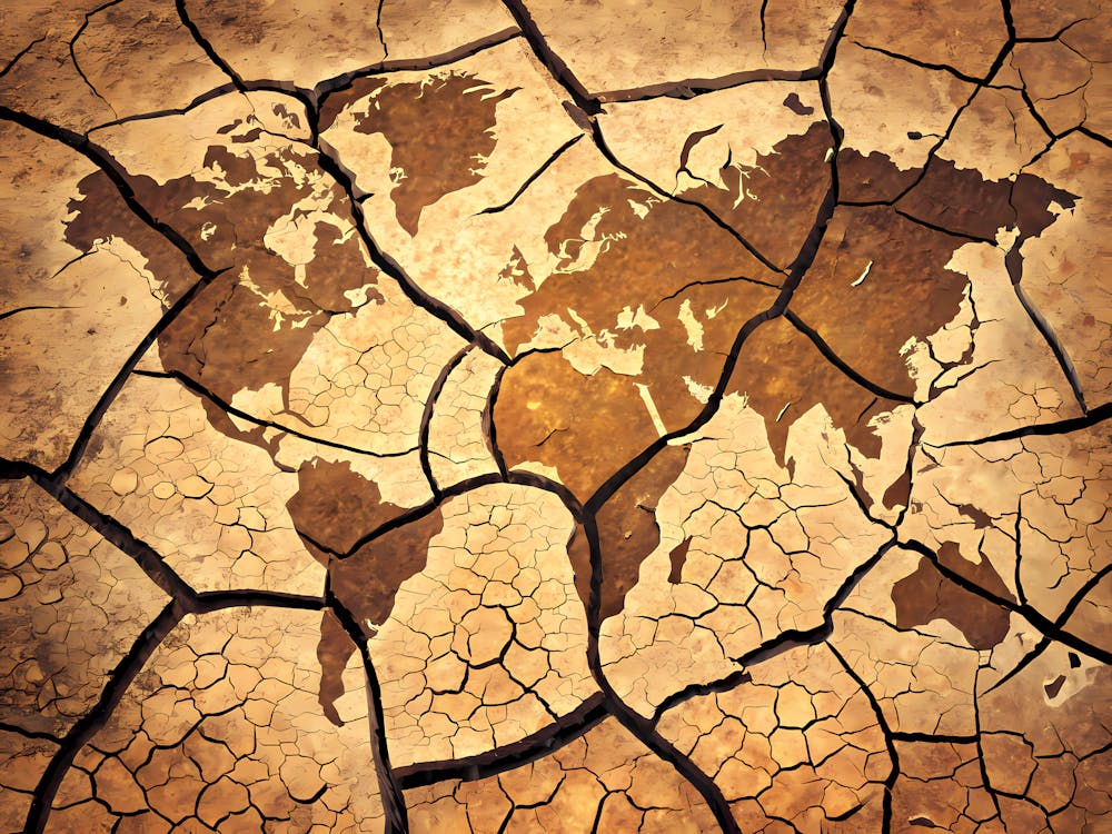 Retro Vintage Style A Cracked Dry Earth Texture S