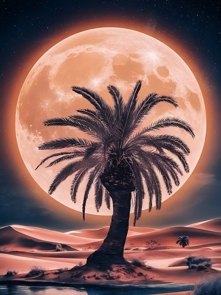 Full Moon In The Desert