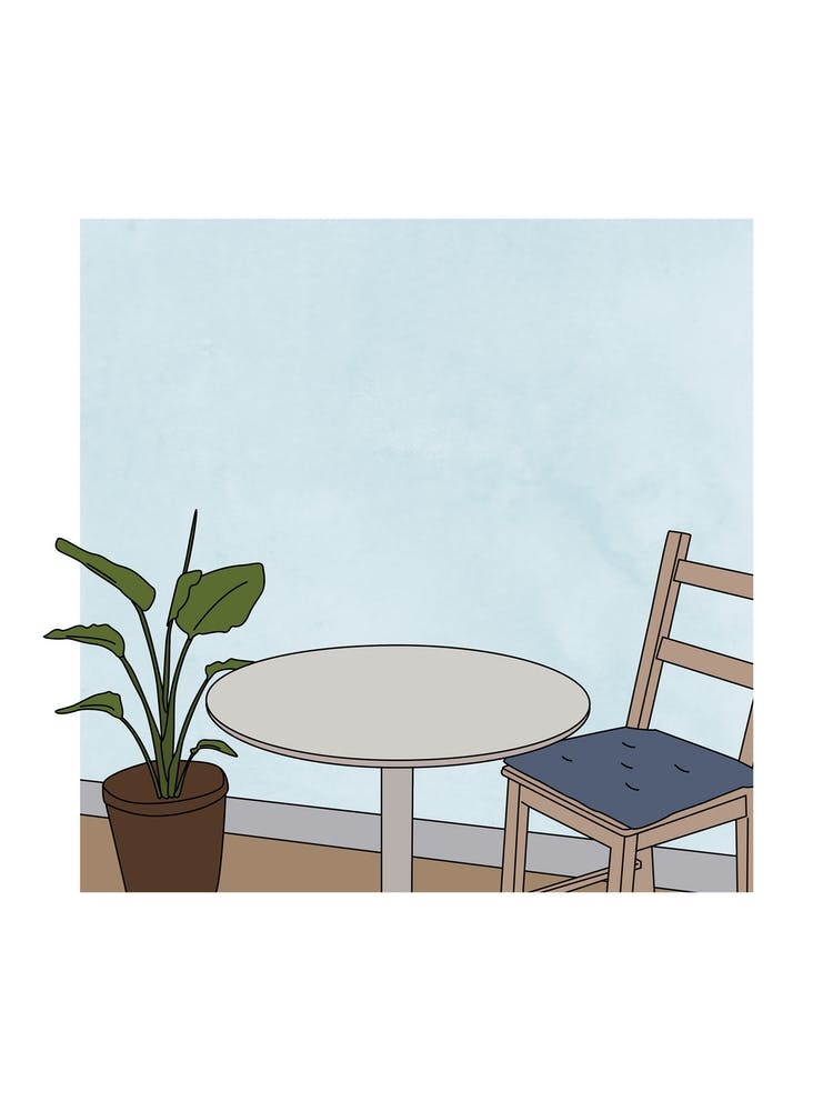 Table And Chair Line Art