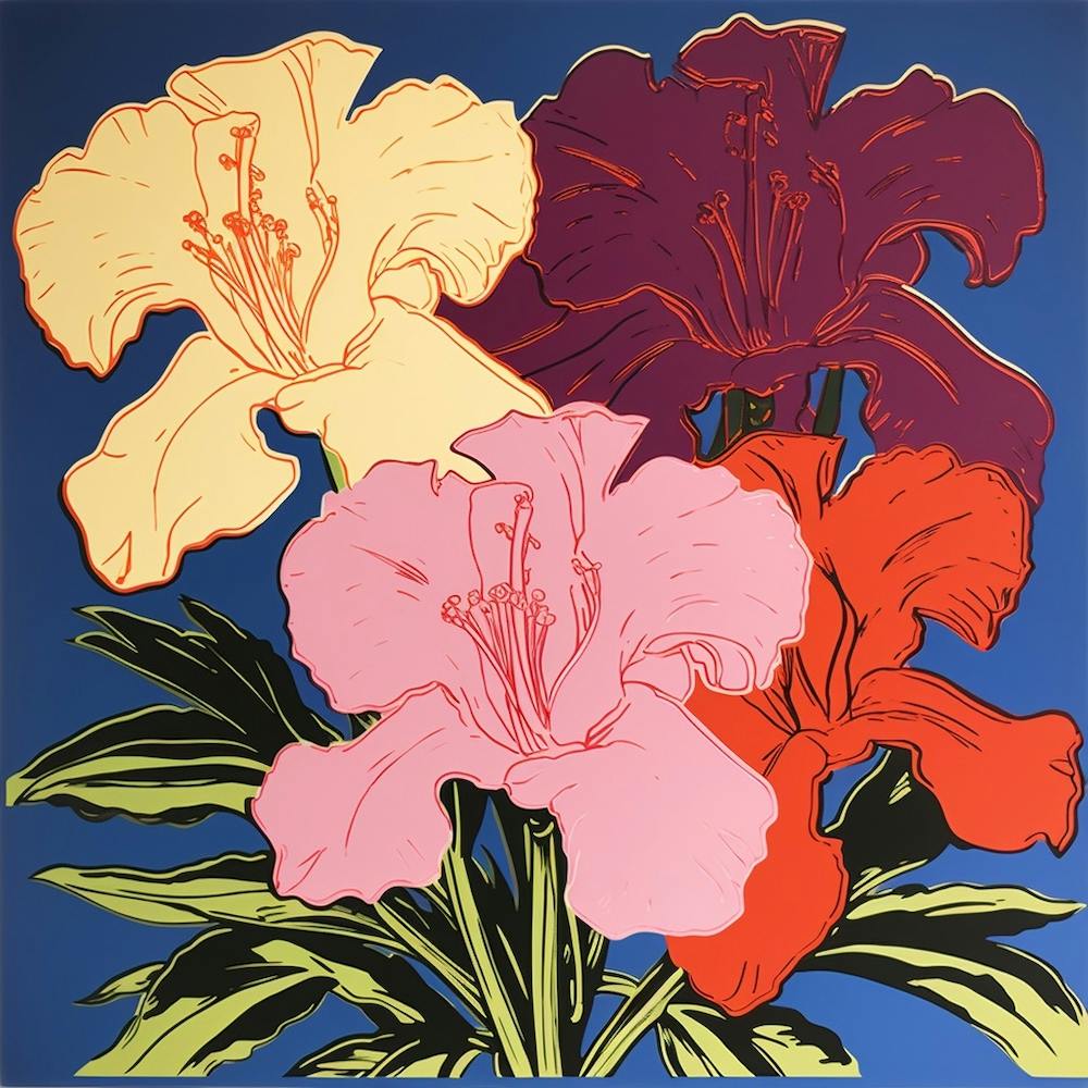 Lily 7 Pop Art Illustration Square