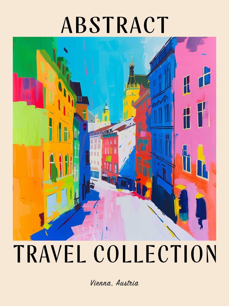 Abstract Travel Collection Poster Vienna Austria 5