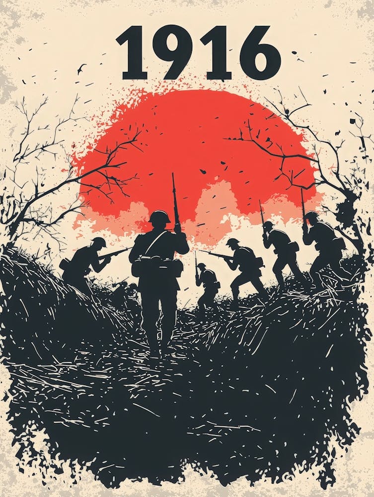 Aihrgdesign A Vintage Poster Depicting A Dramatic World War I 2a59a4c6 8b56 461f A42c 7d36e39b97aa 0