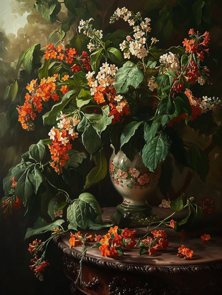 Baroque Floral Still Life Lantana 1