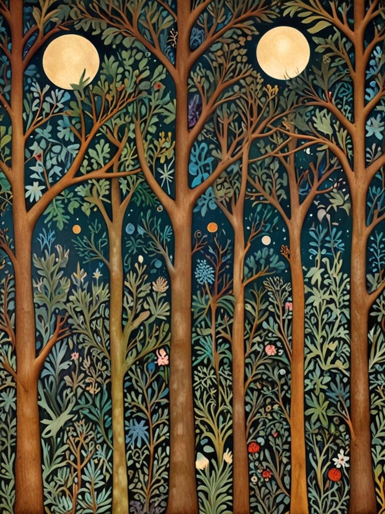 William Morris Moonlight In The Forest 139