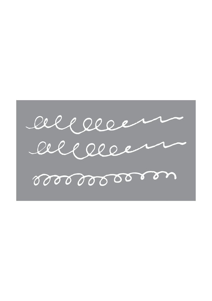 Grey Rectangle Swirl Box