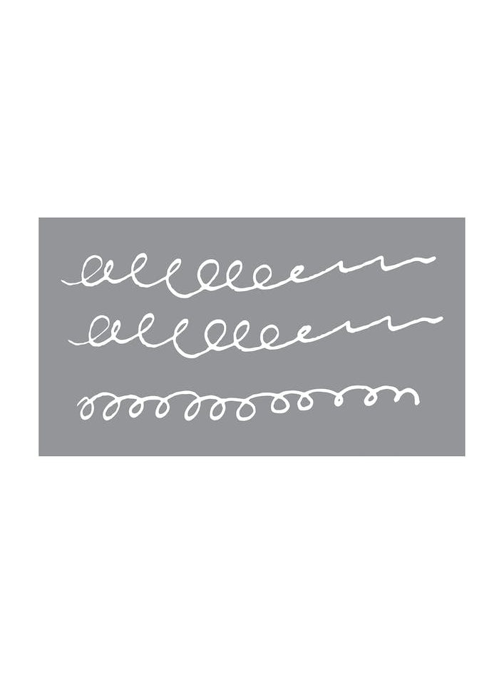 Grey Rectangle Swirl Box