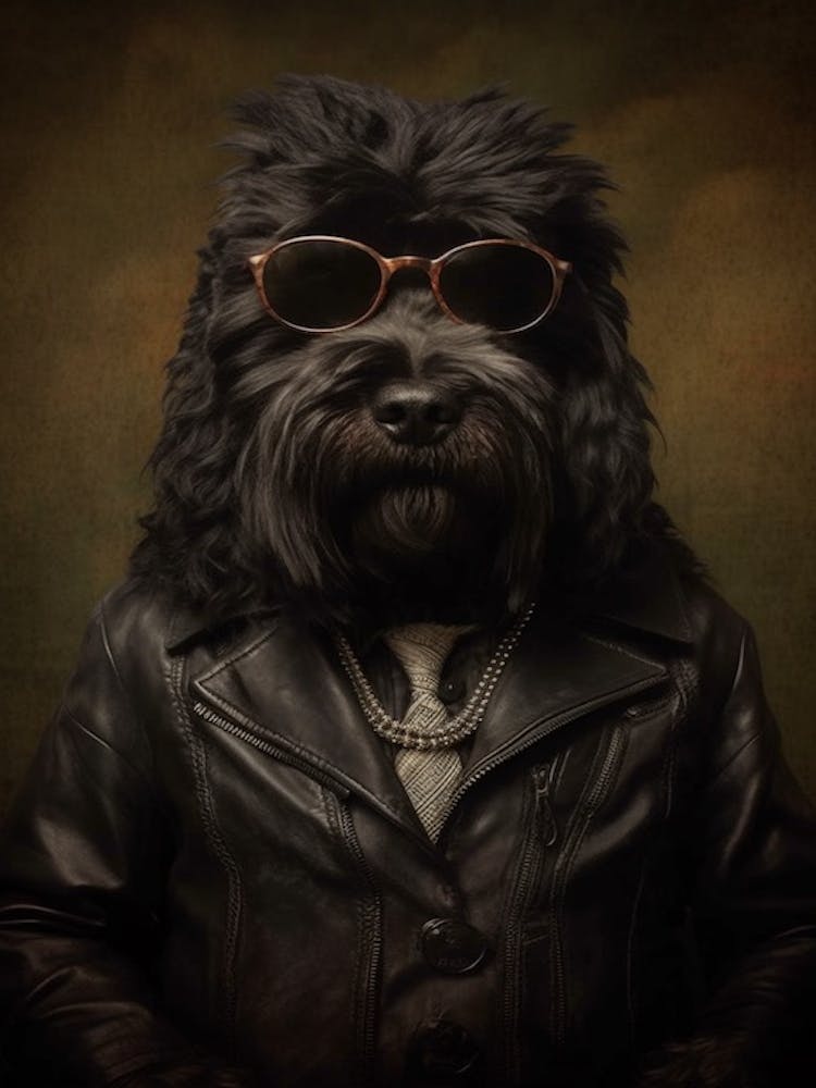 Gangster Hund Schwarzer Russischer Terrier 3